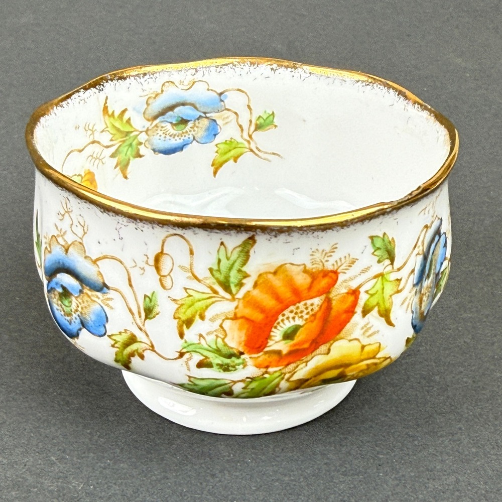 Vintage Royal Albert Sugar Bowl ‎ 3" Crown China Floral Poppy